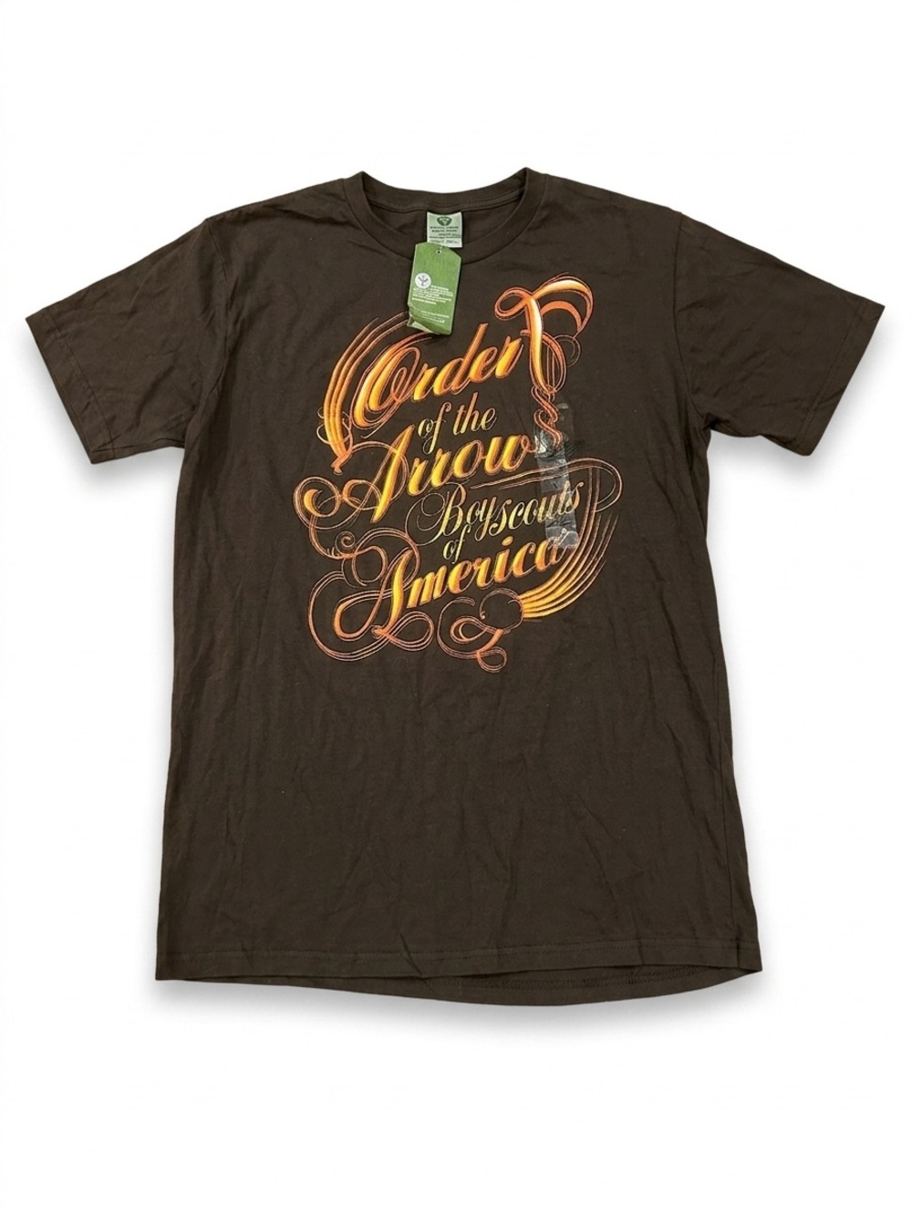 NWT Boy Scouts of America T Shirt‎ Mens Large Brown Order of the Arrow BSA